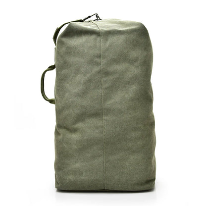 Large Canvas Shoulder Bag Backpack for Men Travel Rucksack Bucket Luggage