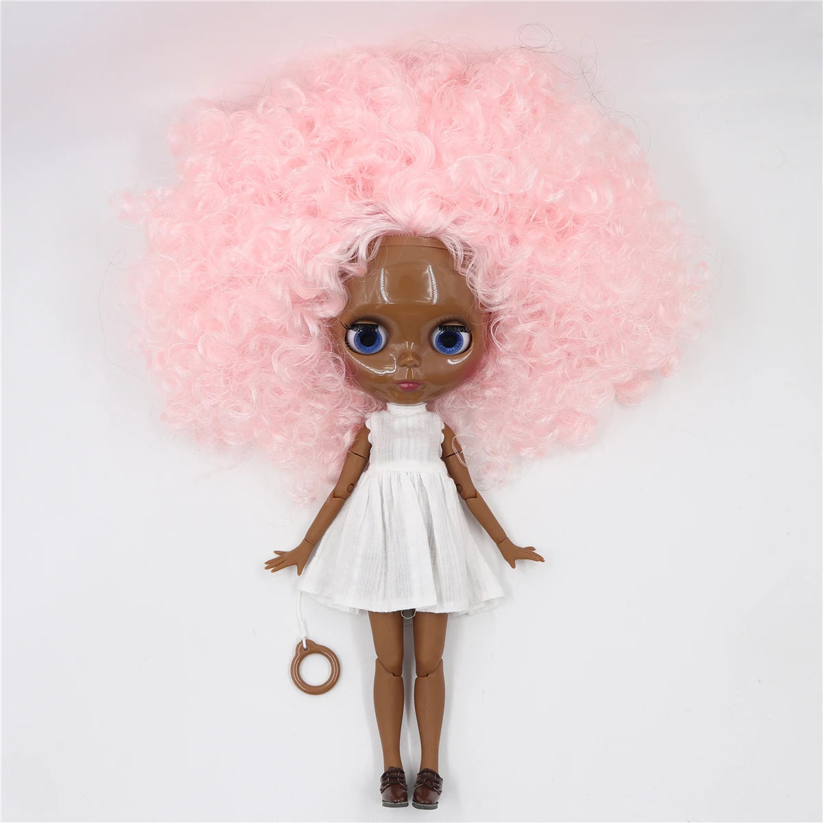 ICY DBS Blythe Doll 1/6 BJD OB24 Joint Body 30cm Pink Afro Hair White Black Skin