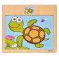 12/9pcs Wooden Puzzles Kids Cartoon Animals Vehicles Educational Learning Toy Gift