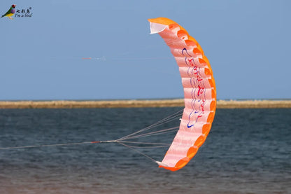 Outdoor Dual Line Stunt Parafoil Kite Rainbow Power Parachute Beach Sports Toy