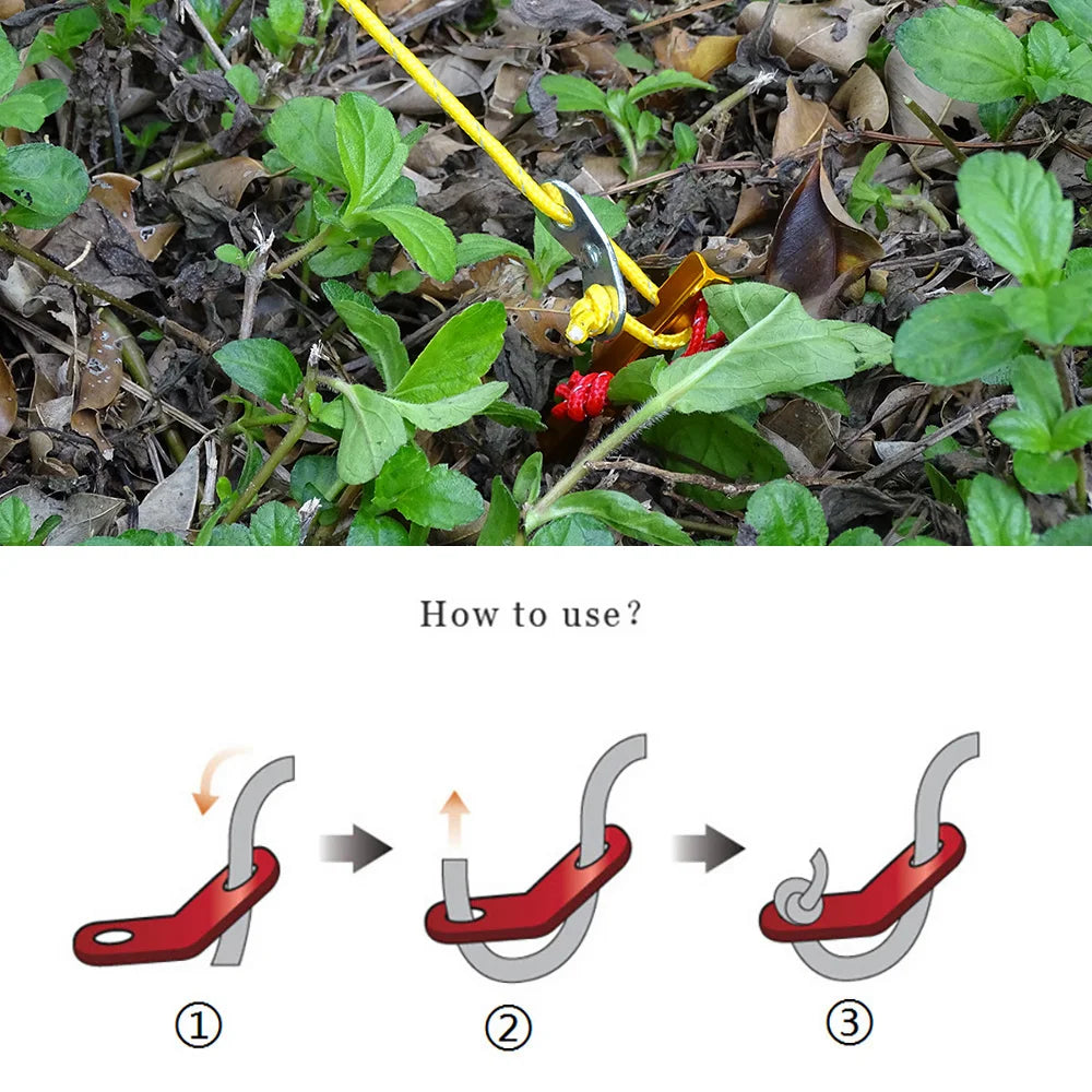 30pcs Camping Guyline Tensioners Rope Fasteners Cord Adjusters Tent Awning
