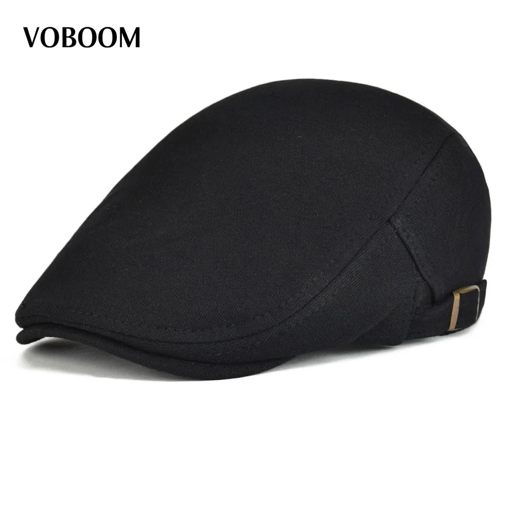 Men's Gatsby Driving Cap Cotton Ivy Newsboy Hat Adjustable Beret