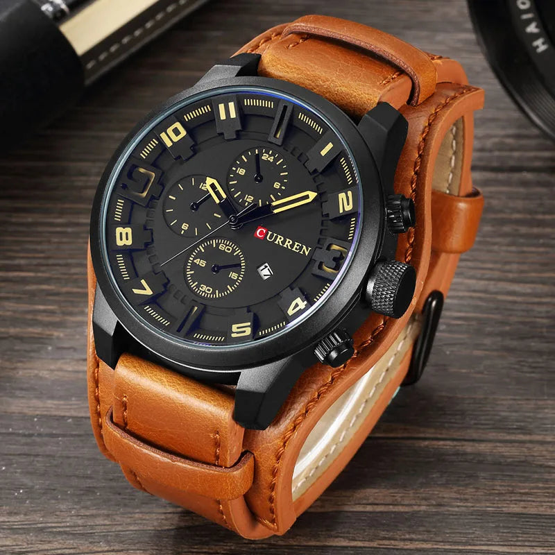 CURREN Men's Watches Top Brand Luxury Fashion&Casual Business Quartz Watch Date Waterproof Wristwatch Relogio Masculino-EXPROTAS