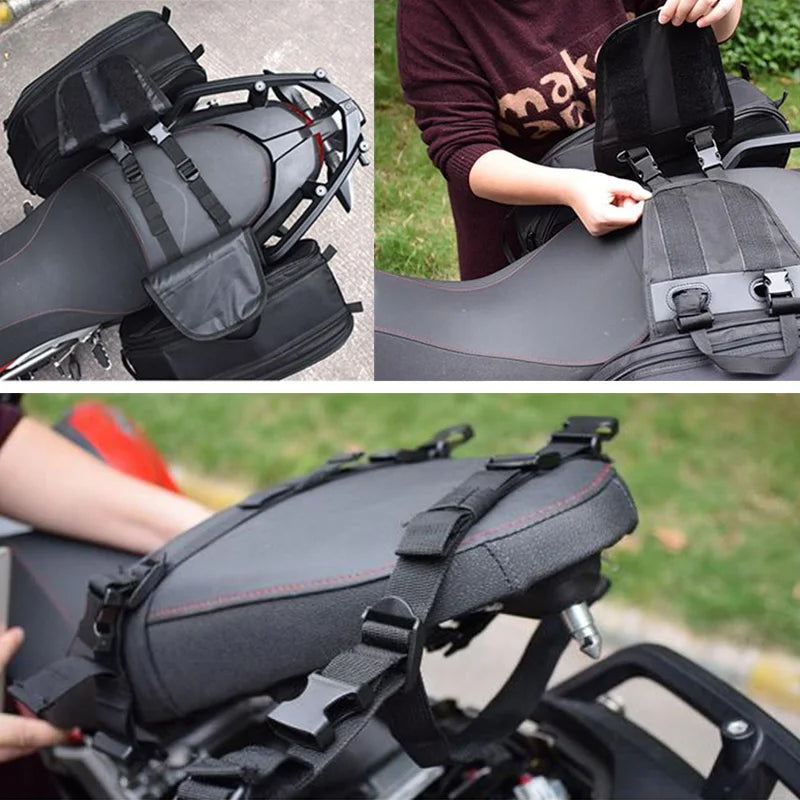 Waterproof Motorcycle Helmet Travel Bag Racing Moto Storage Case with Rain Cover Pair