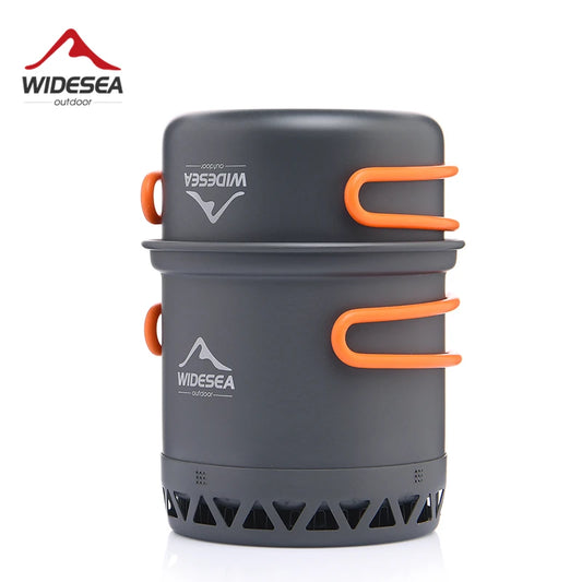 Widesea Camping 1.3L 2.3L Cookware Outdoor Cooking Set Heat Cooker Travel Tableware Pot Kettle Tourist Kitchen Utensil Equipment-EXPROTAS
