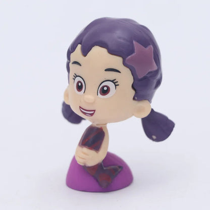 12pcs Bubble Guppies Character Figure Set Cute Fish Mermaid Collectible Models