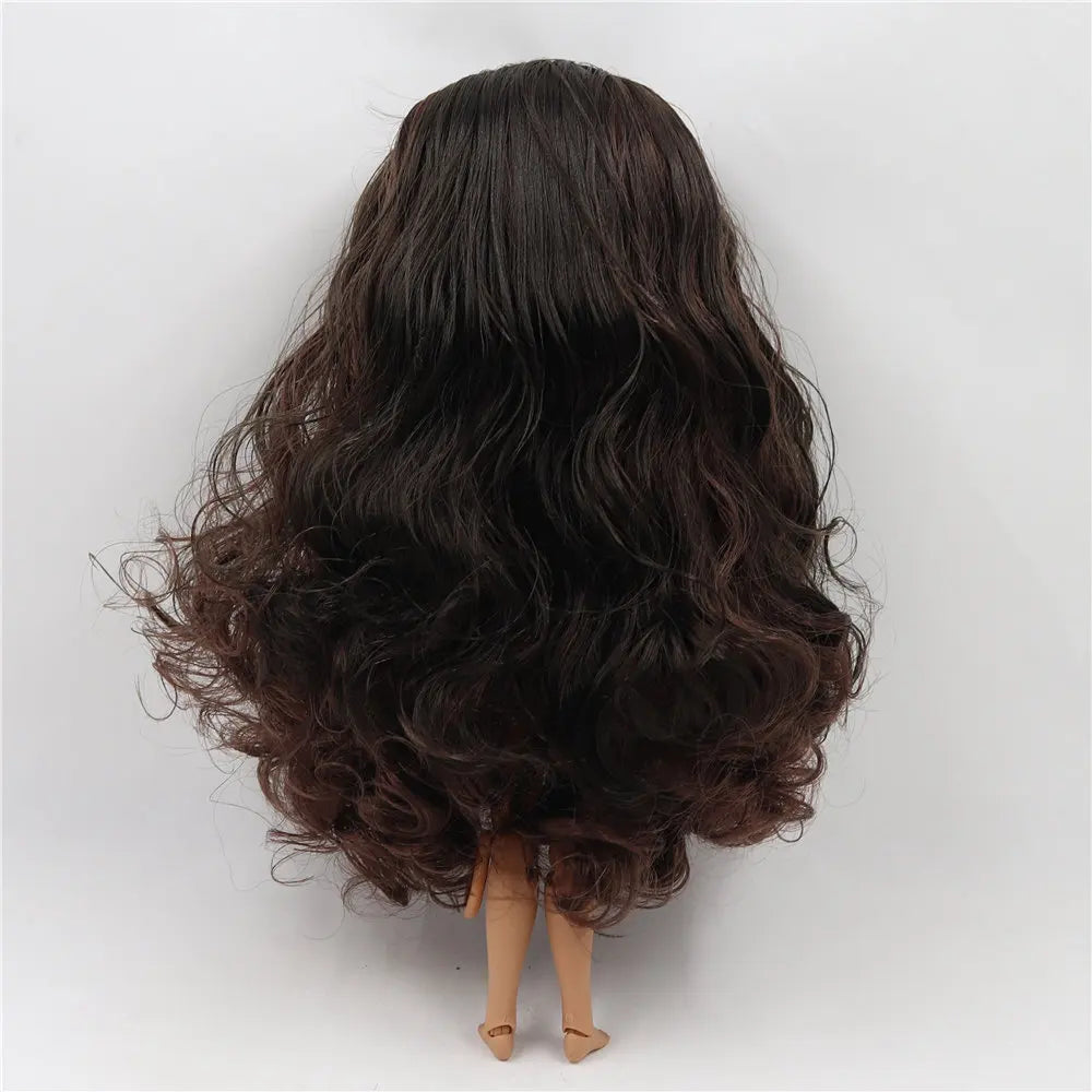 ICY DBS Blythe Doll Black Skin Matte Face Joint Body Black Brown Hair BL950