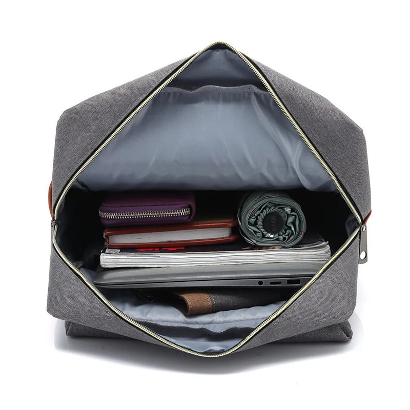 Vintage Oxford Laptop Backpack Waterproof 16" School Travel Bag Unisex Large