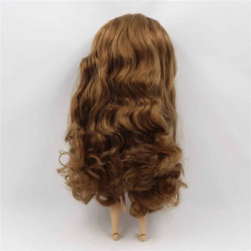 ICY DBS Blythe Doll 1/6 BJD Tan Skin Joint Body Dark Brown Hair NO.0623