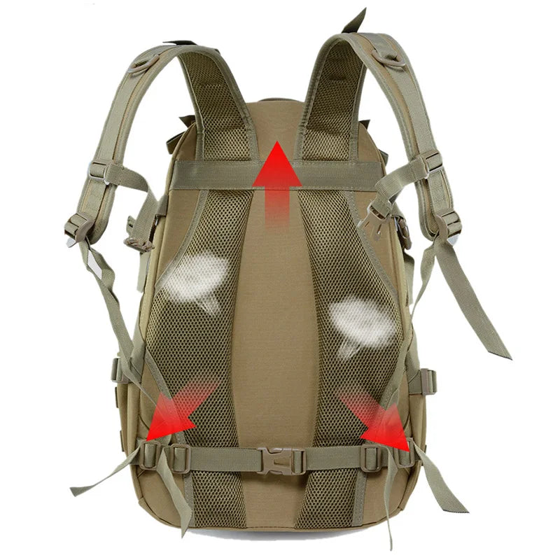 40L Camping Backpack Men's Bag Travel Bags Tactical Molle Climbing Rucksack Hiking Outdoor Reflective Shoulder Fishing Bag-EXPROTAS