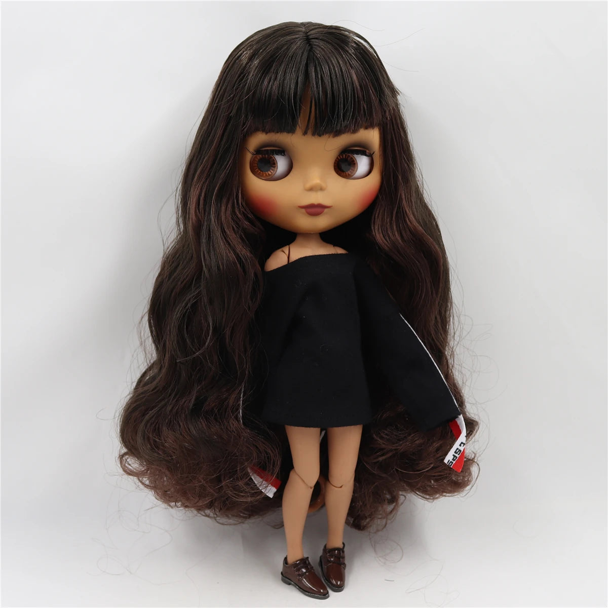 ICY DBS Blyth doll 1/6 bjd black mix brown hair joint body 30cm doll custom doll DIY anime girls-EXPROTAS