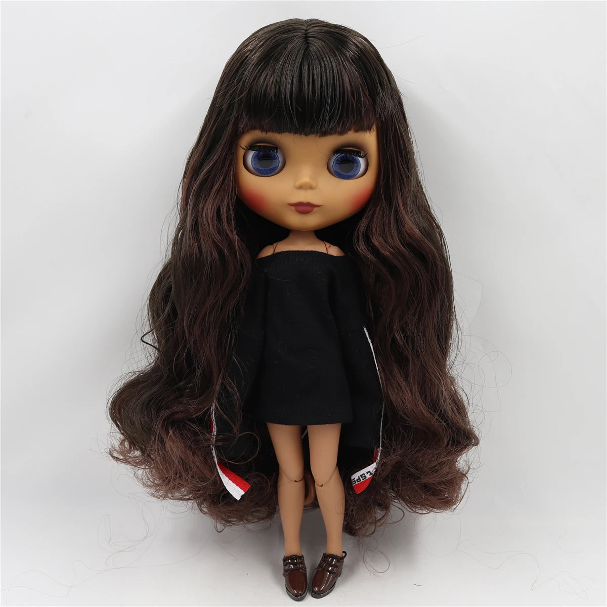 ICY DBS Blyth doll 1/6 bjd black mix brown hair joint body 30cm doll custom doll DIY anime girls-EXPROTAS