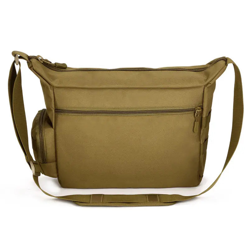 14 Inch Shoulder Bag Tactical Molle Laptop Backpack Rucksack Storage Khaki
