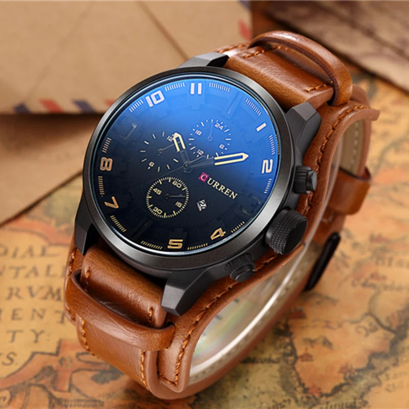 CURREN Men's Watches Top Brand Luxury Fashion&Casual Business Quartz Watch Date Waterproof Wristwatch Relogio Masculino-EXPROTAS