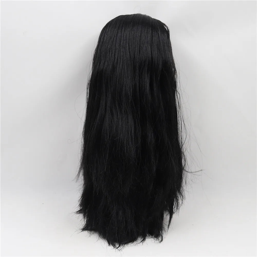 ICY DBS Blyth doll white skin joint body Black straight hair new matte face with eyebrows Lip gloss BL117-EXPROTAS