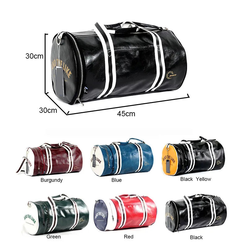 Sport Gym Bag for Women Men Shoulder Bags With Shoes Storage Pocket Fitness Training Waterproof Leather Travel Bag Handbag Daily-EXPROTAS