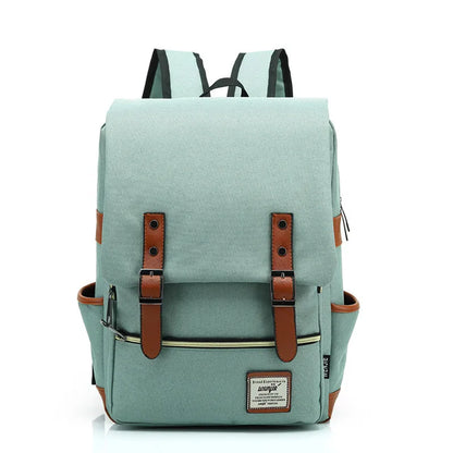 Vintage Oxford Laptop Backpack Waterproof 16" School Travel Bag Unisex Large