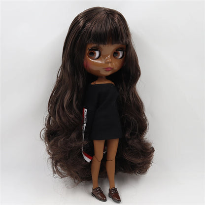 ICY DBS Blyth doll 1/6 bjd black mix brown hair joint body 30cm doll custom doll DIY anime girls-EXPROTAS