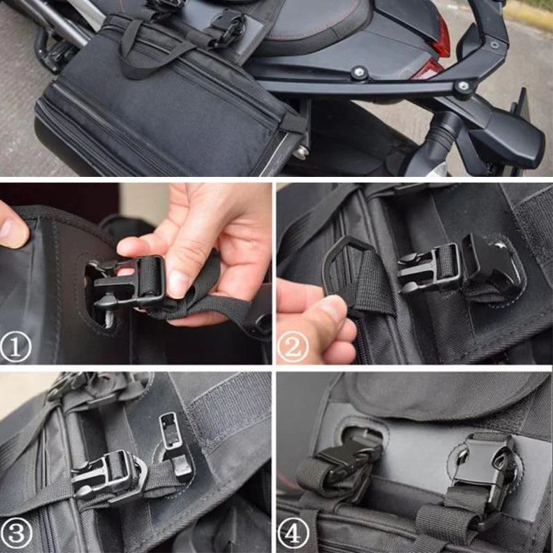 Waterproof Motorcycle Helmet Travel Bag Racing Moto Storage Case with Rain Cover Pair