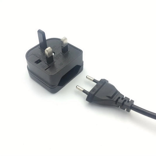 Travel Plug Adapter EU to UK 2 Pin Charger Power Adaptor Electrical Converter