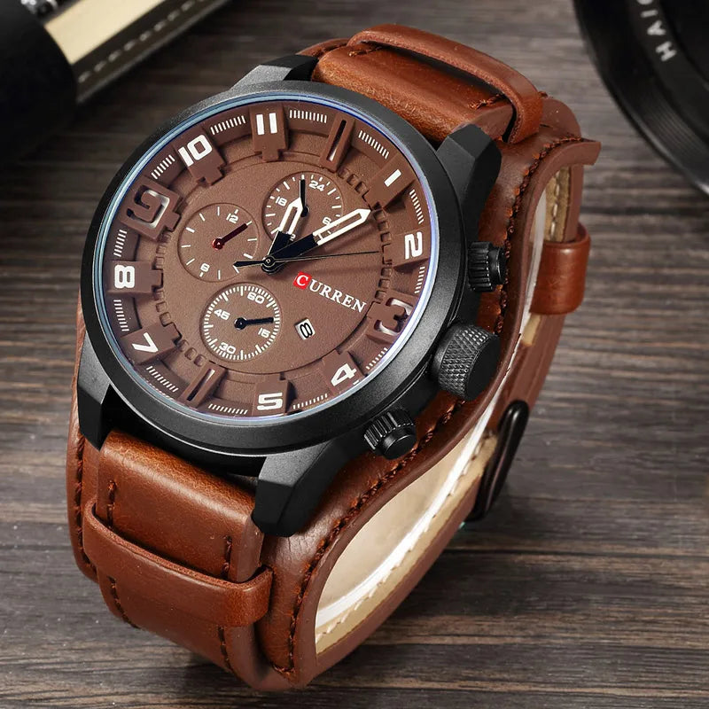 CURREN Men's Watches Top Brand Luxury Fashion&Casual Business Quartz Watch Date Waterproof Wristwatch Relogio Masculino-EXPROTAS