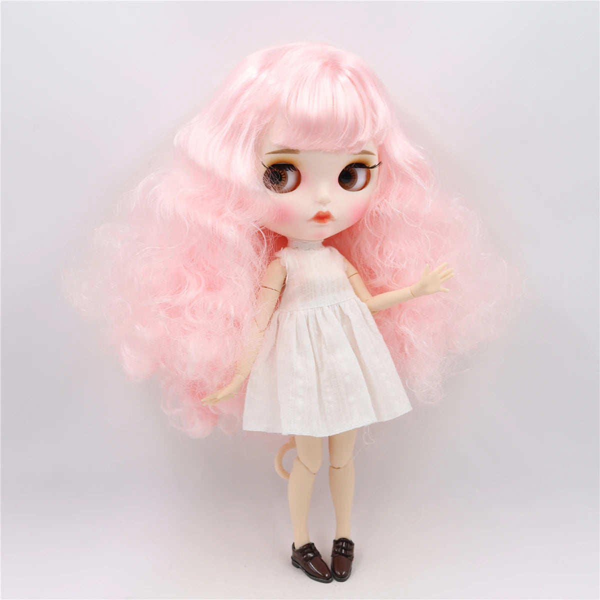 ICY DBS Blythe Doll 1/6 BJD OB24 Joint Body 30cm Pink Afro Hair White Black Skin