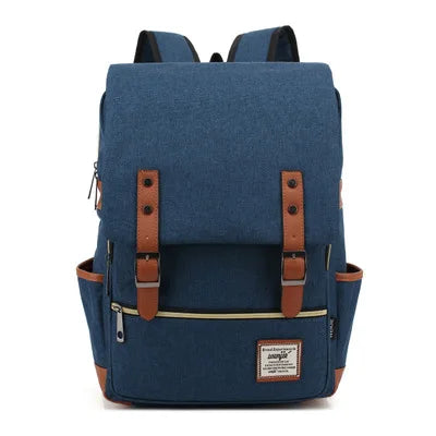 Vintage Oxford Laptop Backpack Waterproof 16" School Travel Bag Unisex Large