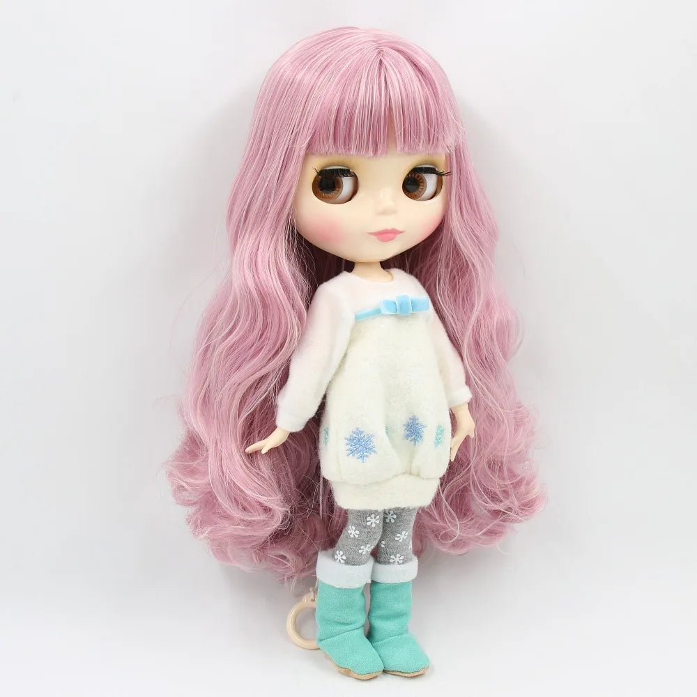 ICY DBS Blythe Doll 1/6 BJD Joint Body 30cm Pink Hair White Skin Nude Anime Toy