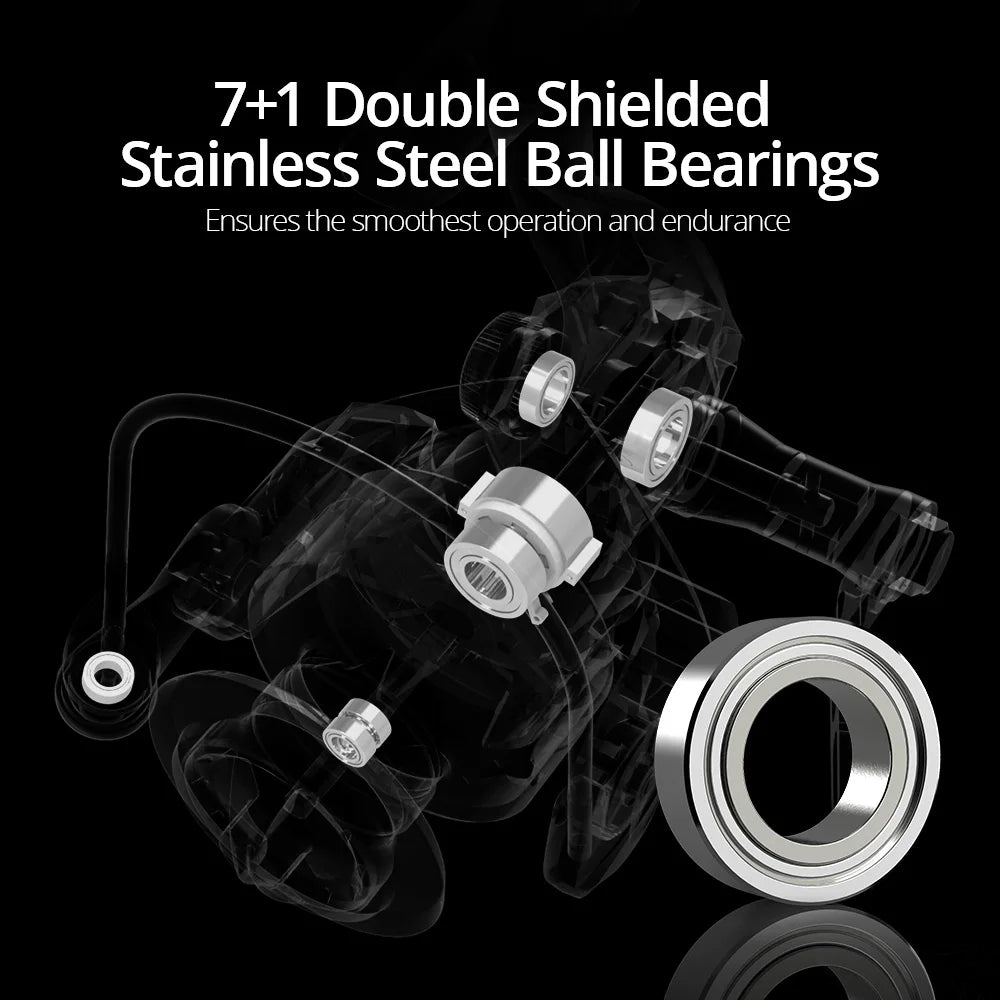 KastKing Megatron Spinning Fishing Reel 18KG Max Drag  7+1 Ball Bearings Aluminum Spool Carbon Fiber Drag Saltwater Fishing Coil-EXPROTAS