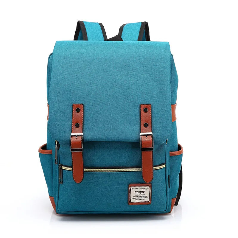 Vintage Oxford Laptop Backpack Waterproof 16" School Travel Bag Unisex Large