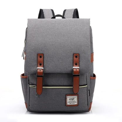 Vintage Oxford Laptop Backpack Waterproof 16" School Travel Bag Unisex Large