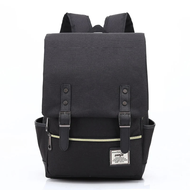 Vintage Oxford Laptop Backpack Waterproof 16" School Travel Bag Unisex Large