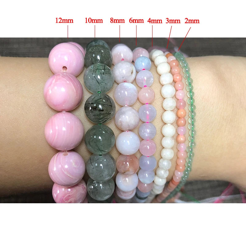 Natural Stone Loose Beads 12mm Round Gemstone for Jewellery Making DIY
