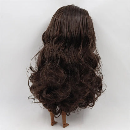 ICY DBS Blythe Doll Super Black Skin Glossy Face Joint Body Dark Brown Hair