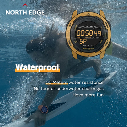 NORTH EDGE Mens Smart Watch Women Sportswatch Dual Time Running Pedometer Countdown Waterproof 50m Digital Alarm Military Clock-EXPROTAS