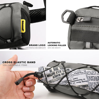 Rhinowalk Large Capacity Bicycle Handlebar Bag Convertible Backpack Multi-Purpose