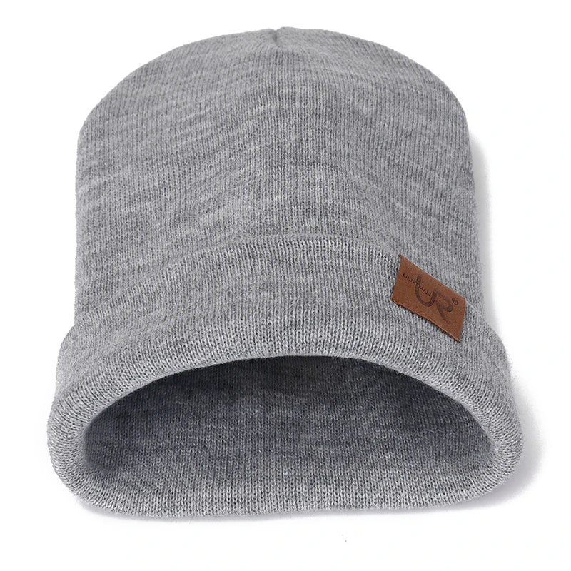 Unisex Beanie Hat Warm Soft Knitted Casual Winter Hat for Men & Women