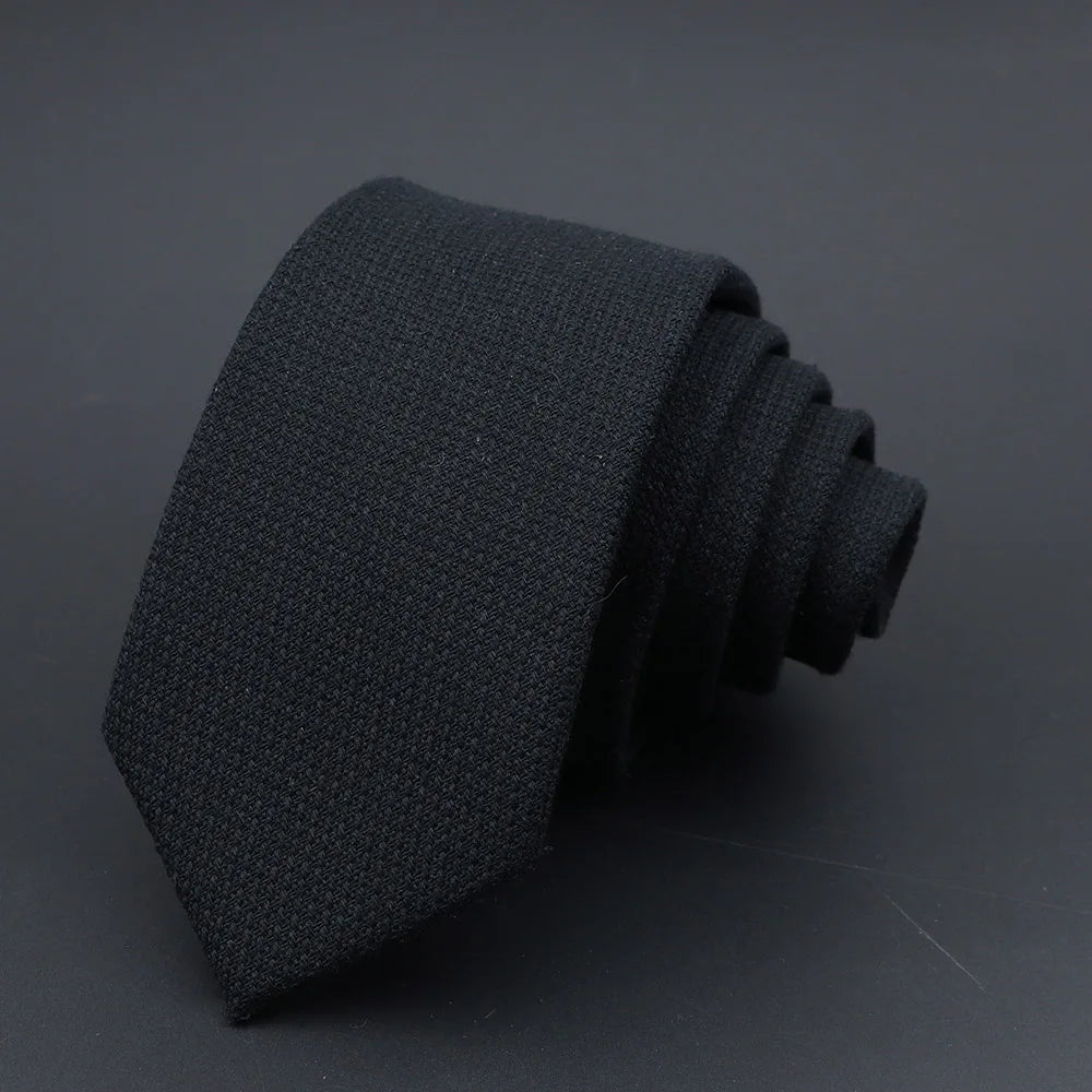 Men Necktie Wool Slim Brown Handmade Casual Ties Accessories