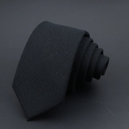 Men Necktie Wool Slim Brown Handmade Casual Ties Accessories