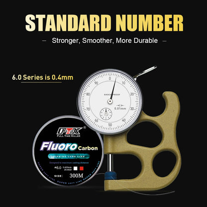 Leader Line Fishing Fluorocarbon 300m 500m Carbon Fiber Soft Coated Line