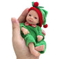 AnjoDoll 6 Inch Full Body Silicone Reborn Baby Boy Doll Palm Size Soft Bebe