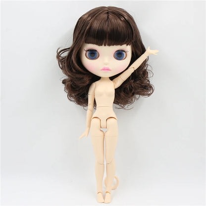 ICY DBS Blythe Doll 1/6 BJD Joint Body White Skin 30cm Custom Random Eyes