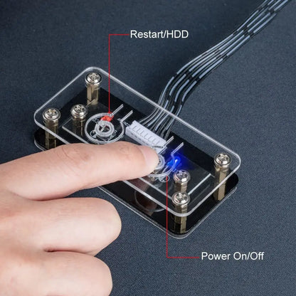 External PC Power Switch with Restart Button for Desktop Computer Case