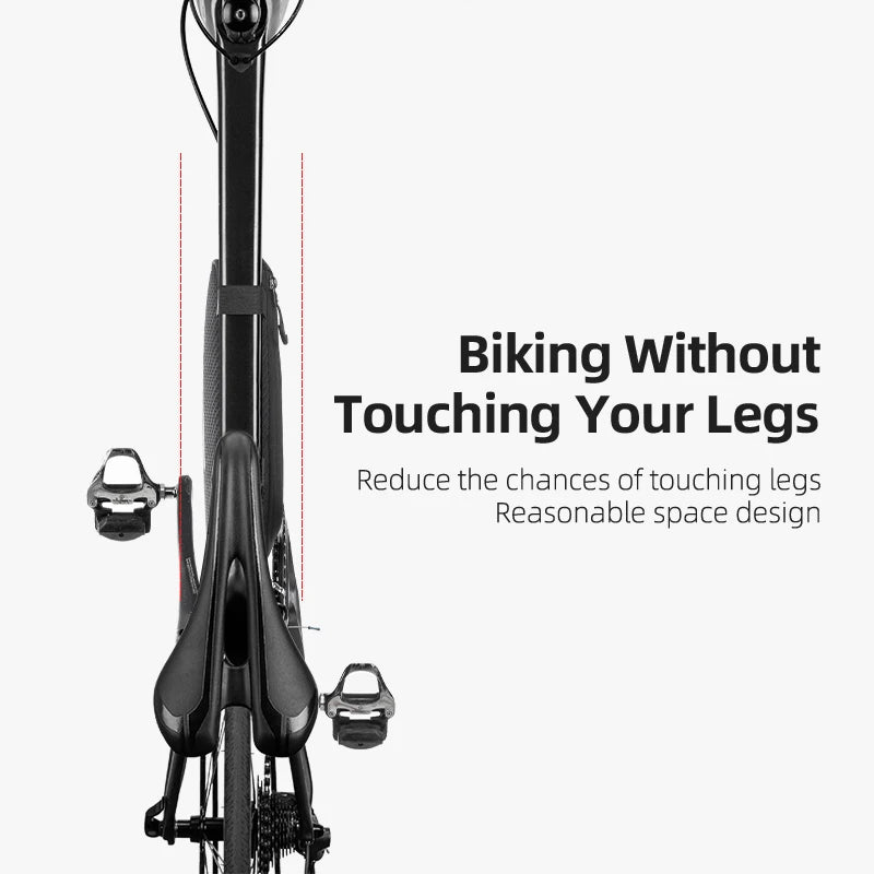 ROCKBROS 1.2L Triangle Frame Bag with Side Pockets Reflective Cycling Bike Accessory