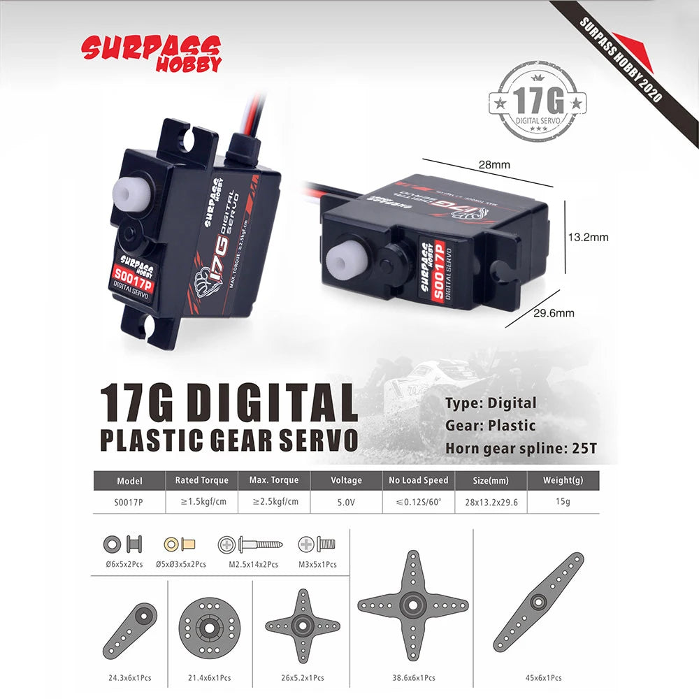 High Speed Metal Gear RC Servo for 1/10 Car (15-30kg Torque Options)