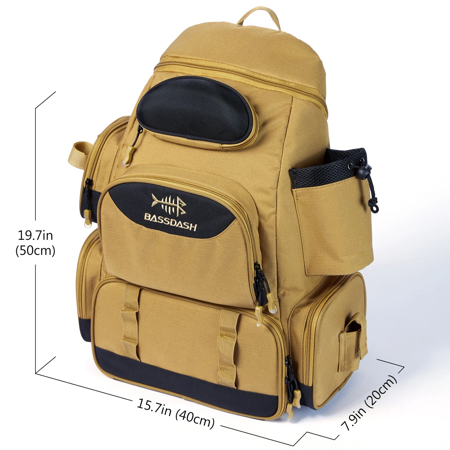 Bassdash Fishing Tackle Bag Multifunctional Backpack Lightweight Tactical Box