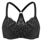 MELENECA Women’s Plus Size Front Closure Lace Underwire Bra Unlined - EXPROTAS