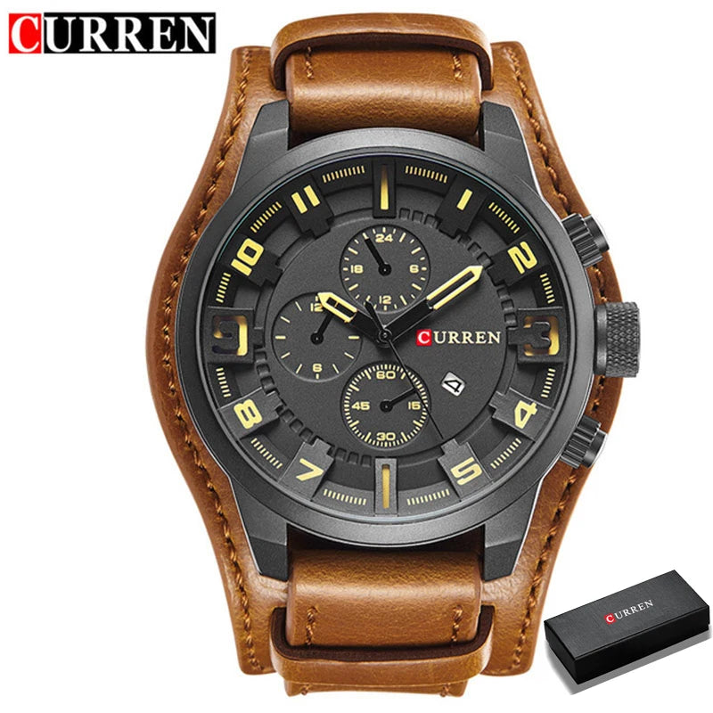 CURREN Men's Watches Top Brand Luxury Fashion&Casual Business Quartz Watch Date Waterproof Wristwatch Relogio Masculino-EXPROTAS
