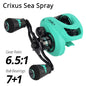 KastKing Crixus 7+1BBs 8KG Max Drag 206g Super Light Weight Baitcasting Reel Magnetic Brake System Freshwater Fishing Coil-EXPROTAS