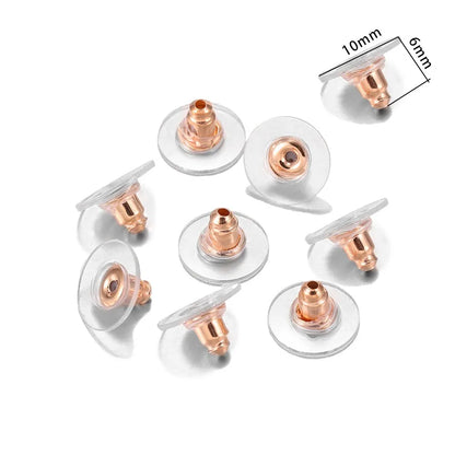 200-2000Pcs Rubber Ear Plug Stoppers Soft Silicone Earring Findings DIY